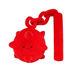 Kawaii Flail Mace Plush Toy Cartoon Cute Meteor Hammer Stuffed Doll Medieval Flail Plush Prop Morning Star Mace Creative Gifts