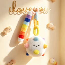 Kawaii Flail Mace Plush Toy Cartoon Cute Meteor Hammer Stuffed Doll Medieval Flail Plush Prop Morning Star Mace Creative Gifts