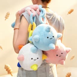 Kawaii Flail Mace Plush Toy Cartoon Cute Meteor Hammer Stuffed Doll Medieval Flail Plush Prop Morning Star Mace Creative Gifts