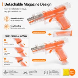 Quick Disassembly Airsoft Display Model Manual Operation Detachable Magazine Hanging Prop Toy