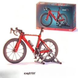 1015Pcs MOC Road Cycling Bike Building Blocks Set, DIY Assembled Bricks Model, Stylish Desktop Ornament, Collectible Display