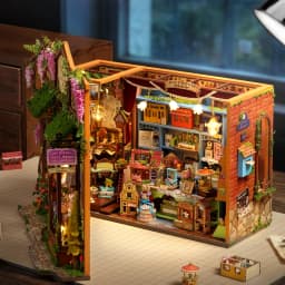 Micro house doll house kit 3D puzzle assembly building model DIY handmade toy set, room bedroom decoration wooden crafts Christm