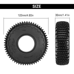 INJORA S5 122*36mm 1.9" XHX Pin Wheel Tires for 1/10 RC Crawler Car (T1923)
