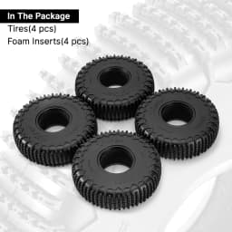 INJORA S5 122*36mm 1.9" XHX Pin Wheel Tires for 1/10 RC Crawler Car (T1923)