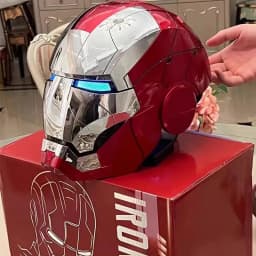 KBGO Black Mk5 Iron Man Helmet The Avengers 1/1 Wearable Helmet Transformable Voice Control Electric Collection Decoration Gift