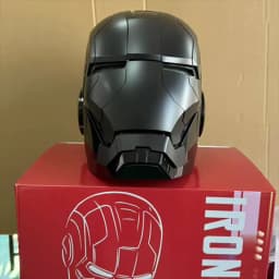 KBGO Black Mk5 Iron Man Helmet The Avengers 1/1 Wearable Helmet Transformable Voice Control Electric Collection Decoration Gift
