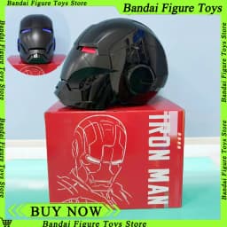 KBGO Black Mk5 Iron Man Helmet The Avengers 1/1 Wearable Helmet Transformable Voice Control Electric Collection Decoration Gift