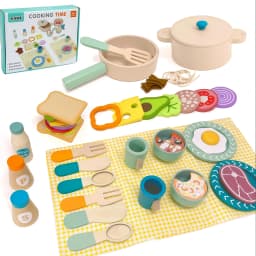 Wooden Kids Safe Knife and Kids Baking Set for Real Cooking,Kids Kitchen Toy Montessori Education Tools Gifts For Boys Girls