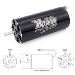 Rocket 4074 4082 4092 1900KV 1600KV 1520KV 1250KV 2250KV 1700KV Brushless Motor Water Cooling Jacket for 1000mm(or Above) RC Car