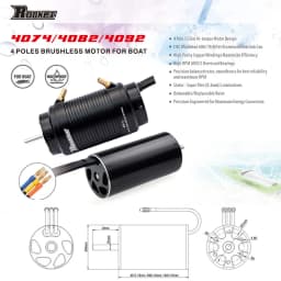 Rocket 4074 4082 4092 1900KV 1600KV 1520KV 1250KV 2250KV 1700KV Brushless Motor Water Cooling Jacket for 1000mm(or Above) RC Car