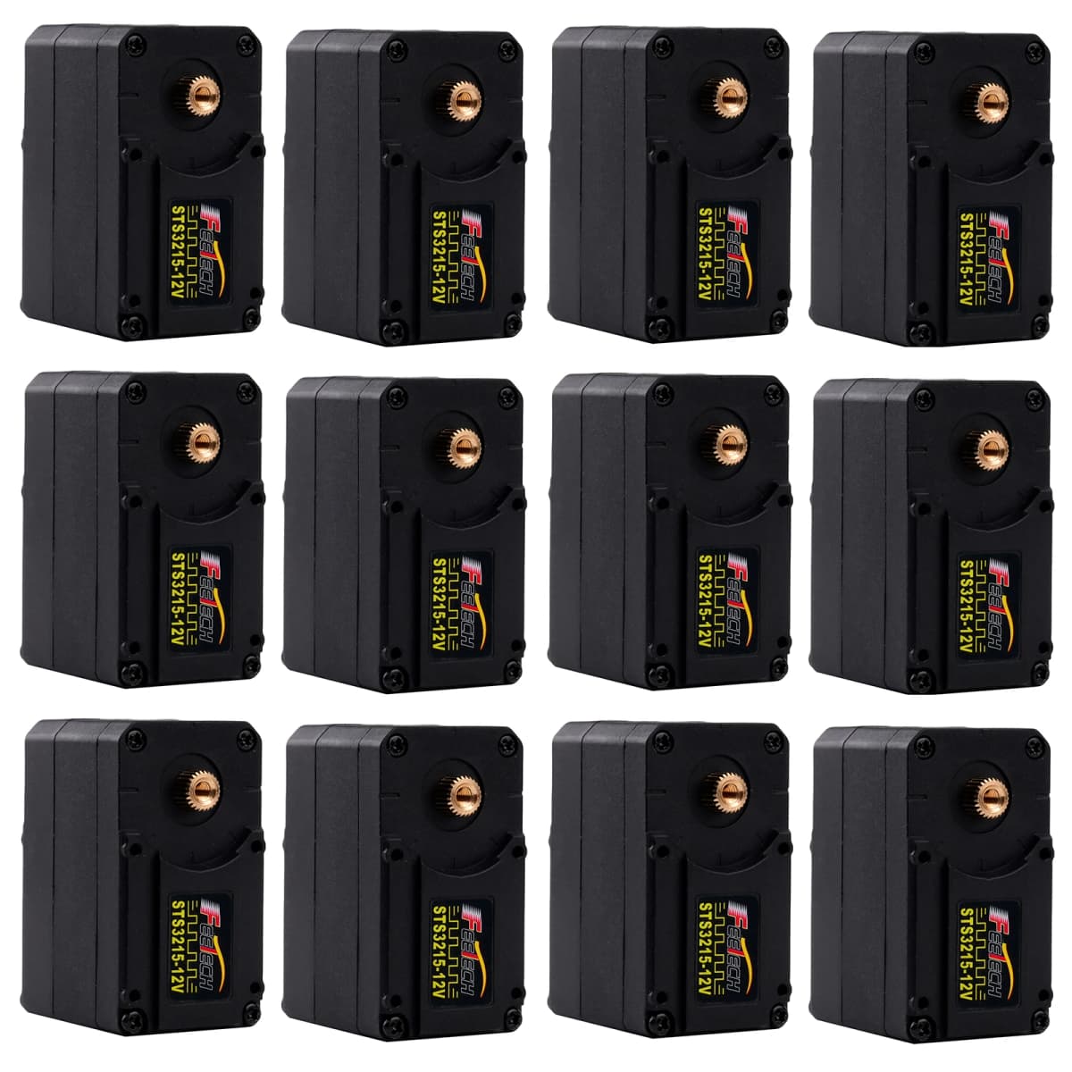12PCS STS3215 12V 30KG High Torque Smart RC Servo Feetech TTL Serial Bus Robot Servo For SO-ARM100 Teaching Robotic Arm Project