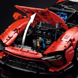New 3778PCS MOC Technical Red SP3 Supercar Building Blocks Set Collectible Display Assembly Model Toy Birthday Gifts for Adults