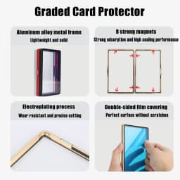 Multicolor Aluminum Alloy Graded Card Protect Cases For PSA CGC BGS Graded Cards, Scratch Resistant Trading Card Holder