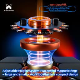 [JudyCube] QiYi X-Man Tornado V5 Pioneer UV Black Core 3x3 Magnetic Magic Speed Cube Qiyi XMD Tornado V5M Flagship UV Puzzle Toy