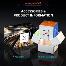 [JudyCube] QiYi X-Man Tornado V5 Pioneer UV Black Core 3x3 Magnetic Magic Speed Cube Qiyi XMD Tornado V5M Flagship UV Puzzle Toy