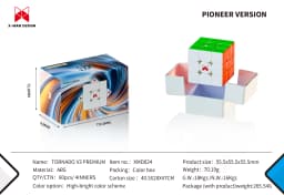 [JudyCube] QiYi X-Man Tornado V5 Pioneer UV Black Core 3x3 Magnetic Magic Speed Cube Qiyi XMD Tornado V5M Flagship UV Puzzle Toy