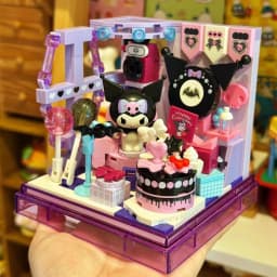 Area-X Anime Sanrio Building Blocks Mini Shop Hello Kitty Kuromi Cinnamoroll Model Decoration Surprise Toys