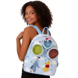 Winnie The Pooh and Freiends Floating Balloons Mini Backpack Wallet Set