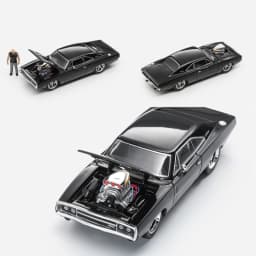 [PreSale] Fast Speed FS 1:64 1970 Charger R/T Black Dom's FNF Fast and Furious Diecast Model Car