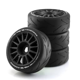 4pcs Rubber 1/8 RC On Road Car Tires and Wheels for 1:8 RC On-Road Racing Car HPI WR8 HSP Hobao ARRMA Redcat Losi Kyosho VRX