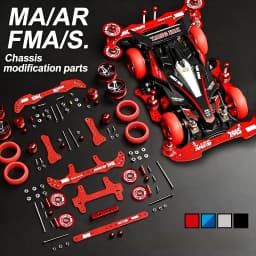 MA AR FMA Chassis Upgrade Aluminum Alloy Base Fiberglass Front & Rear Parts Mini 4WD Upgrade Kit Tuning Damping Stabilizer Set