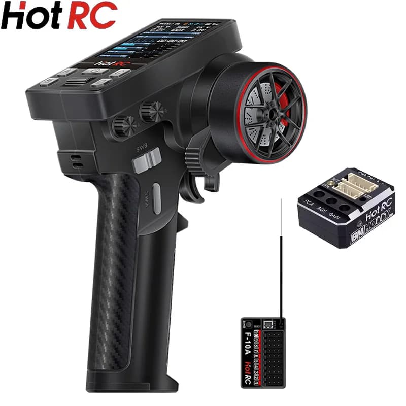 Hot RC CT-10B 10 Channel Color Screen Remote Control 2.4G Radio Transmitter For Climbing Drift Vehicle RC Model Car Boat Tank