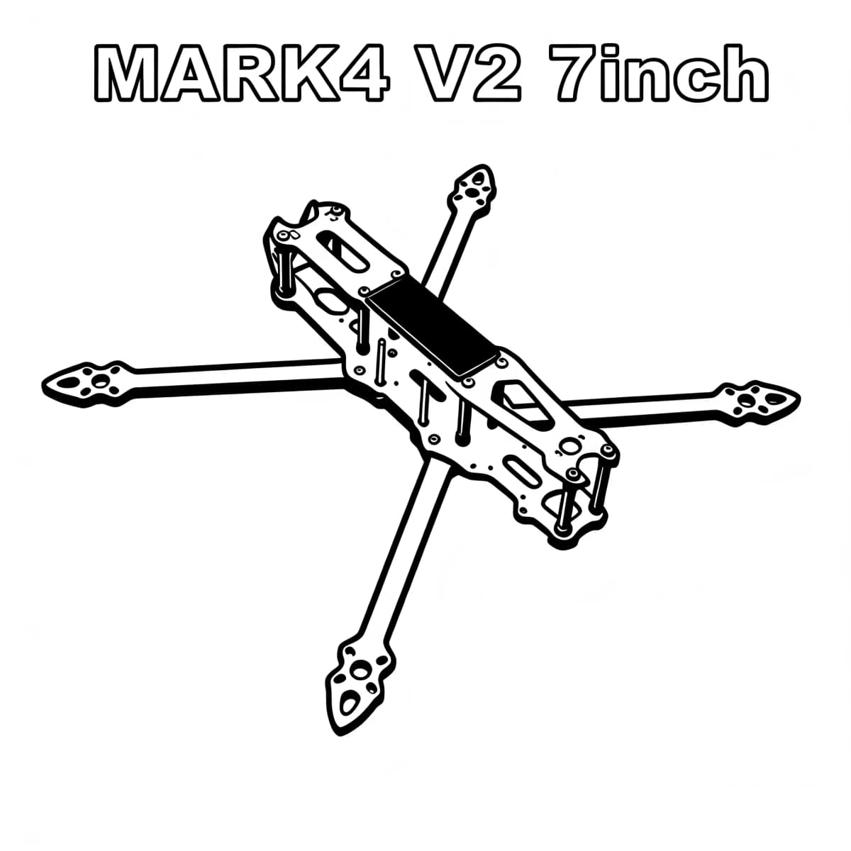 MARK4-V2 Mark 4 V2 5inch 240mm / 7inch 295mm FPV Frame Kit Carbon Fiber With 5mm Arm For O3 FPV Racing Drone Quadcopter Freestyl