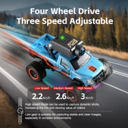 WLtoys 6407 6407-C 1/64 RC Camera Car 4x4 Off-road Big-wheel Climbing Crawler 2.4G Remote Control with Display Screen Vehicle
