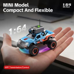 WLtoys 6407 6407-C 1/64 RC Camera Car 4x4 Off-road Big-wheel Climbing Crawler 2.4G Remote Control with Display Screen Vehicle