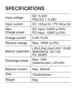 SkyRC NEW B6neo+ DC 240W PD 126W Smart Charger Battery Balance Charger SK-100211 B6 neo+ B6NEO Compact Charger Discharger