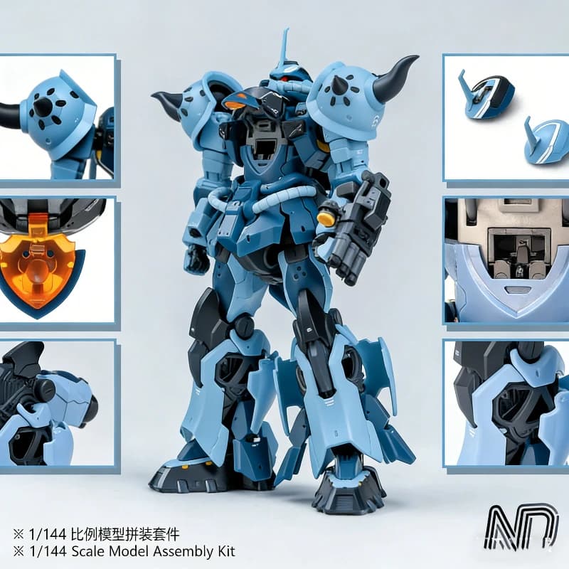 RG 1/144 MS-07B-3 Gouf B3 Hoo King Assembly Model Kit 08th MS Team Mecha Action Figure With Water Decal Anime Toy Ornament Gift