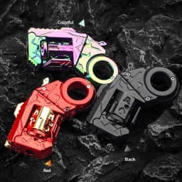 Alloy Mini Toy Gun with One-Button Shell Ejection Spinner Multiple Fun Modes Stress Relief Fidget Toy Cool Gift for Boys Teens