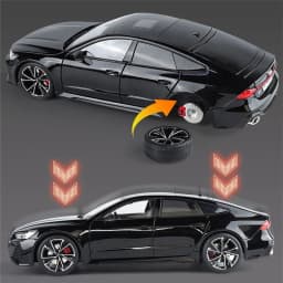 1:18 Key Remote Control Version AUDI RS7 Alloy Sports Car Model Diecast Metal Racing Vehicle Car Model Sound Light Kids Toy Gift