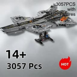 New Assembly Launch Battleship Building Blocks Realistic Space Vessel Model Toys For Fans Adult Birthday Gifts