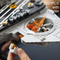 New Assembly Launch Battleship Building Blocks Realistic Space Vessel Model Toys For Fans Adult Birthday Gifts