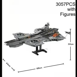 New Assembly Launch Battleship Building Blocks Realistic Space Vessel Model Toys For Fans Adult Birthday Gifts