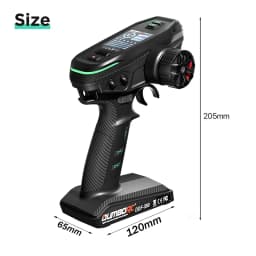 DUMBORC DDF-350 Transmitter 2.4G 10CH Digital Radio Remote Control with Gyro Receiver P6F for RC Car Boat Tank LCD FHSS System