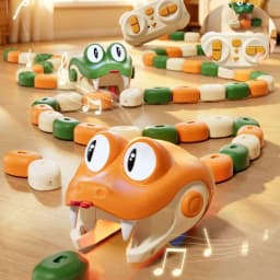 Remote Control Greedy Snake Magnetic Toy Duel Parent Child Interactive Battle Magnetic Swallowing Snake Remote Control Car New