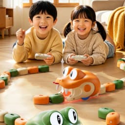 Remote Control Greedy Snake Magnetic Toy Duel Parent Child Interactive Battle Magnetic Swallowing Snake Remote Control Car New