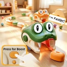 Remote Control Greedy Snake Magnetic Toy Duel Parent Child Interactive Battle Magnetic Swallowing Snake Remote Control Car New