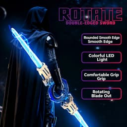 Super Cool Toy Double Ended Retractable Double Edged Lightsaber Multiple Lighting Styles To Choose Cosplay Sword Toy