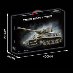 Military MOC Tiger Heavy Tank Army Main Battle Tank Soldiers Figures Building Blocks Bricks Set Toys For Boys Men Gifts