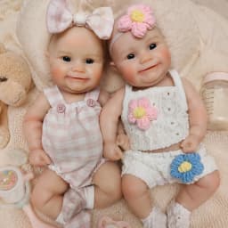 OtardDolls-1 PCS Cuddly Maddie 30 cm Open Mouth Solid Silicone Bebe Reborn Girl Dolls With Painted Skin Washable Newborn Dolls