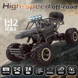 4DRC 1:12 Buggy Off-Road RC Car With LED Lights 2.4G Radio Control Car 4WD Remote Control High Speed Trucks Boy Toy for Children