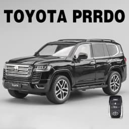 1:24 Toyota LAND CRUISER PRADO Key Control Alloy Car Model Sound and Light Pull Back Children's Toy Collectibles Birthday gift
