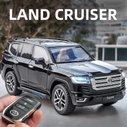 1:24 Toyota LAND CRUISER PRADO Key Control Alloy Car Model Sound and Light Pull Back Children's Toy Collectibles Birthday gift