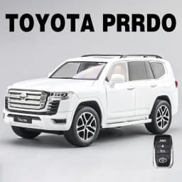 1:24 Toyota LAND CRUISER PRADO Key Control Alloy Car Model Sound and Light Pull Back Children's Toy Collectibles Birthday gift