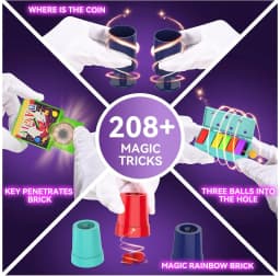 Magic Set 28 in1 Magic SHOW Wand Toy Easy Tricks with Tutorial Videos Birthday Gifts for Kids Ages 6-8 8-10 10-12