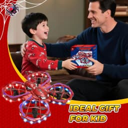 Mini Spider Drone 3-Speed Modes Red, Obstacle Avoidance, Headless Mode, Beginner Flight Training, Kids Gift Toy