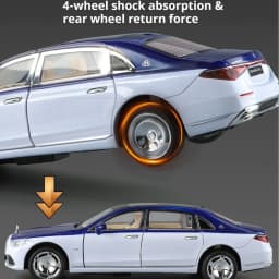 Scale 1:24 S680 Sports Car Model Toy Door Opened Pull Back Shock Absorption Vehicles Models Toys Simulation Metal Ornament